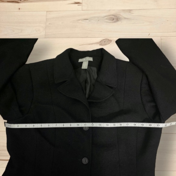 Kate Hill Virgin Wool Blend Black Blazer Jacket Size 14 - Picture 7 of 12